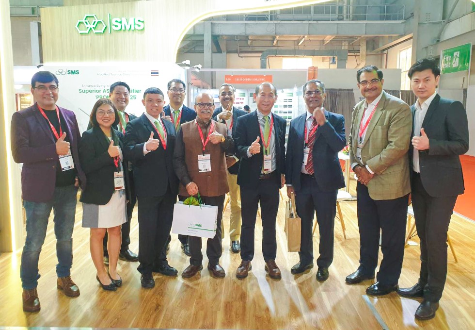 SMS showcased modified starch solution at Paperex 2023