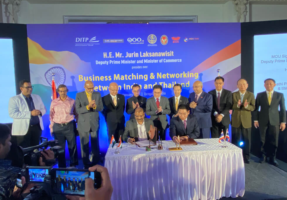 SMS attended MOU signing ceremony to implement India-Thailand Business Matching and Networking