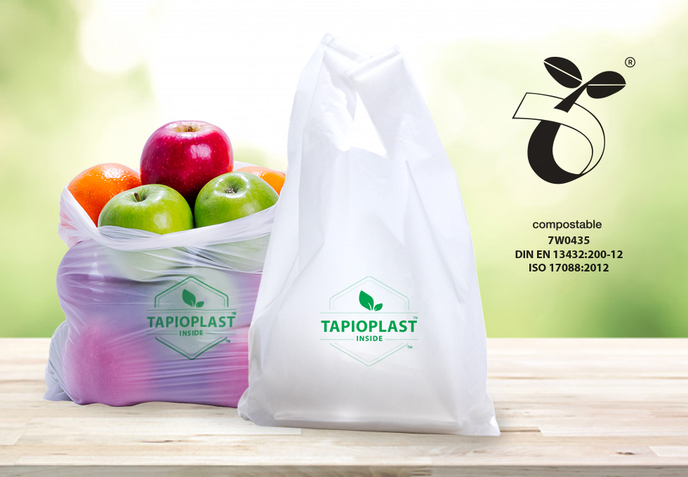 TAPIOPLAST®TPS  is evaluated and certified as a compostable material by the international standards 